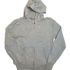 J Crew Mens Brushed Vintage Fleece Full Zip Hoodie